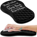 Hokafenle Ergonomic Mouse Pad Wrist Support Wrist Rest Mousepad for Carpal Tunnel Pain Relief with Integrated Memory Foam Slope Massage Bulge (11.8x7.9 inchInspirational Quote