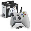 XYAB Wired Controller for X - Box 360 – USB Gamepad Joystick Pad with Dual Vibration – Compatible with X-Box 360 Console &amp PC Windows – Ergonomic White Gaming Controller