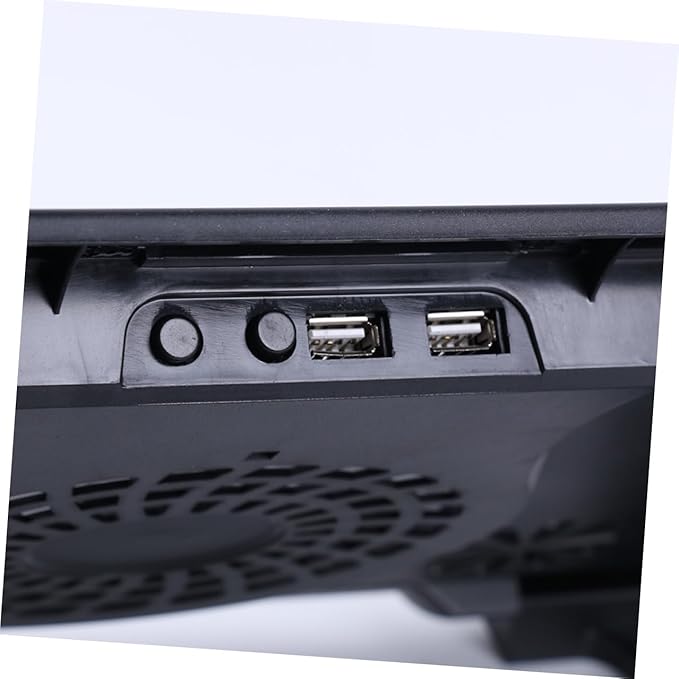 Gadpiparty Laptop Cooling Pad USB 5 Fans Cooler Base with Adjustable Stand Anti-Skid Heatsink for Gaming and Office Laptops Black