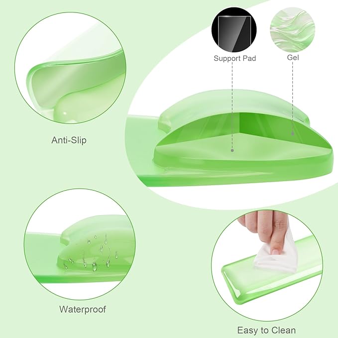 MOSISO Gel Wrist Rest Support for Mouse Pad&ampKeyboard Set Irregular Oval Ergonomic Mousepad Keyboard Pad Non-Slip Base Home/Office Pain Relief&ampCooling Gel Easy Typing Pad for Computer Laptop