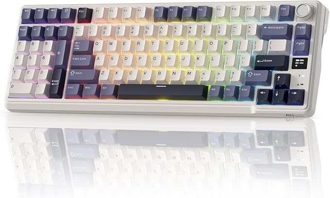 RK ROYAL KLUDGE L98 Wireless Mechanical Keyboard w/Left-Handed Southpaw Design Numpad &amp Hot Swappable Knob Tri-Mode 95% Keyboard BT/2.4G/USB-C Pro Software Gasket Mount Massive 8000mAh Battery