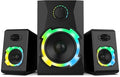 OROW Computer Speakers40W PC Speakers with SubwooferGaming Speakers with BassAC PoweredSupport Bluetooth&ampSD&ampUSB Play 2.1 Multimedia Speakers System with RGB LightGreat for TV/Projector/P