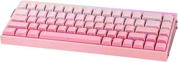 EPOMAKER Aula Hero 68 HE Wired Magnetic Gaming Keyboard 0.01mm Adjustable Actuation Rapid Hall Effect Switch 8kHz Polling 5-Layer Sound Dampening RGB Box &amp Backlight (Pink)