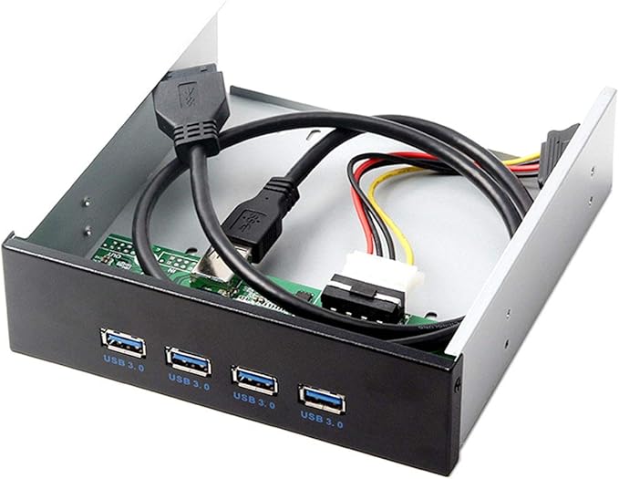 Cablecc USB 3.0 HUB 4 Ports Front Panel to Motherboard 20Pin Connector Cable for 5.25 CD-ROM Bay
