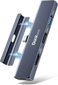 iPad Pro USB C Hub Multiport Adapter - Dockteck USBC Hub 5 in 1 with 100W PD 4K 60Hz HDMI Audio USB 3.0 USB C Dock with Magnetic Grip for iPad Pro 12.9 2021 2020 2018 iPad Air iPad mini 6