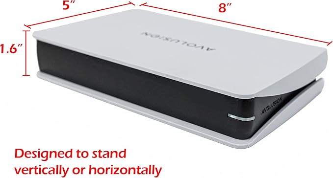 Avolusion PRO-5Y (White) 8TB USB 3.0 External Gaming Hard Drive for PS5 / PS4 Game Console (Renewed)