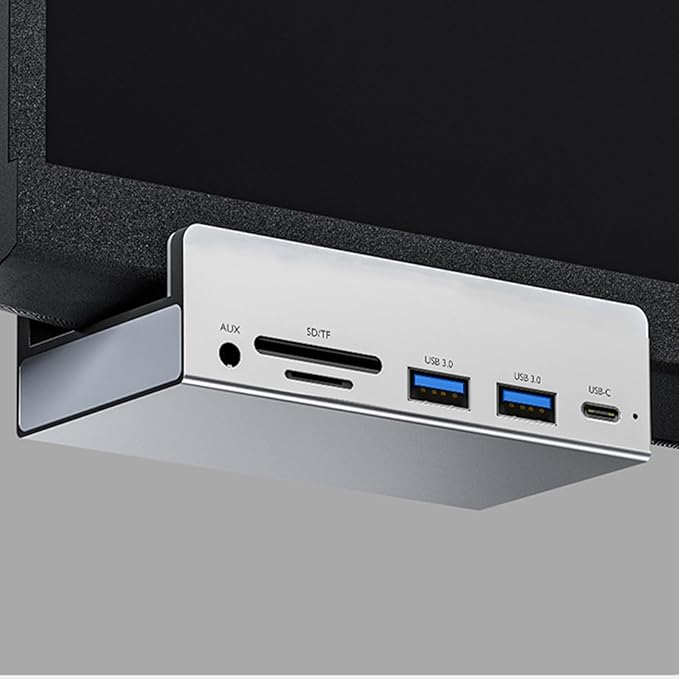 Aluminum 6-Port USB 3.0 Hub Clamp Adapter USB Splitter