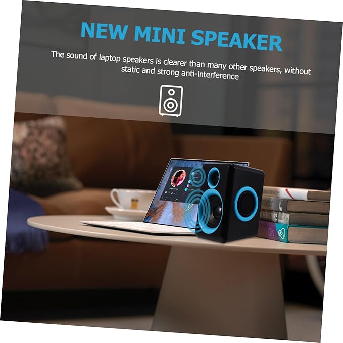 Mini Speaker USB 2.0 Laptop and Desktop Computer Speaker Compact Multimedia Home with Dc 5v Power for Office and Travel Use