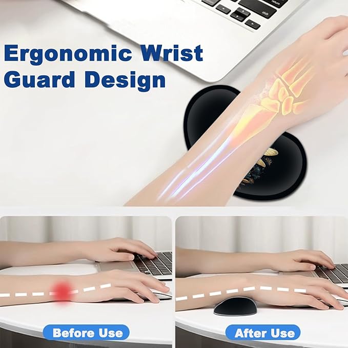 Large Mouse Pad + Keyboard Wrist Rest Set Extended Gaming Mousepad (31.5X11.8 inch) with Non-Slip Rubber Ergonomics Memory Foam Mouse Wrist Rest Support Golden Dragonfly and Flowers XXL Desk Pad