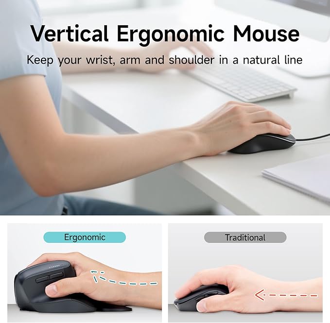 SANWA Wireless Ergonomic Mouse for Large Hands Silent Click Vertical Mice with Removable Wrist Rest 1000-4000 DPI 3-Device (2.4G + 2 Bluetooth 5.4) Compatible with Mac Windows Laptop PC Black