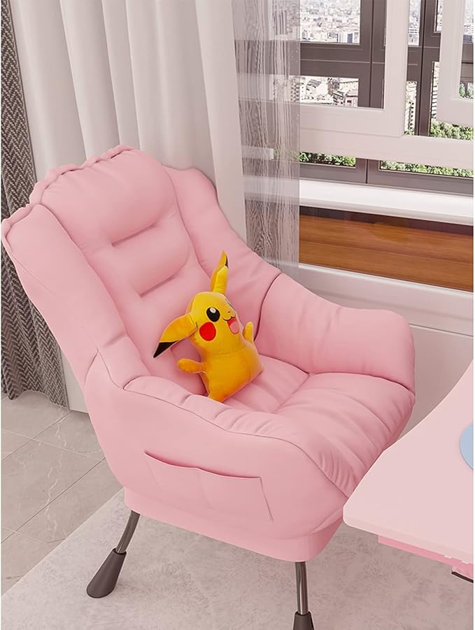 Mlaea Ergonomic Deck Chairs Comfortable Soft Bedroom Chairs Clothing Store Restaurant Gaming Reclining Chairs 45 * 45 * 85CM(Color:#6)