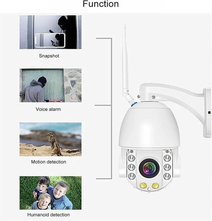 4K 8MP 5MP Two Way Talk Color Night Outdoor TF/SD WiFi IP PTZ Camera 30X Zoom(AU Plug4K 8MP WiFi PTZ)