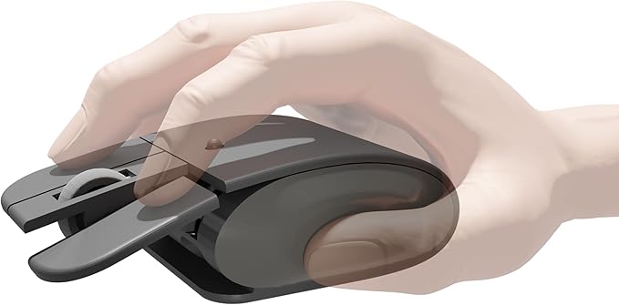 elasto Ergonomic Bluetooth Wireless Mouse M4 Set – Helps with Carpal Tunnel Arthritis Finger &amp Wrist Pain Adjustable DPI – Light Click (Wireless)