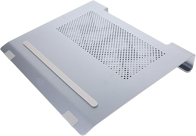 NUOBESTY Aluminum Laptop Cooling Pad Stand with USB Fan for Notebooks Up to Mesh Elevated Cooler Rack for Improved Posture and Heat Dissipation