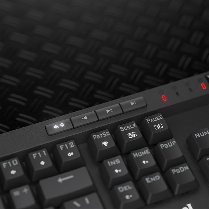 Redragon K580 PRO Wireless RGB Gaming Keyboard 3-Modes 104 Keys Mechanical Keyboard w/Hot-Swap Socket Dedicated Media Controls &amp Onboard Macro Recording Linear Red Switch
