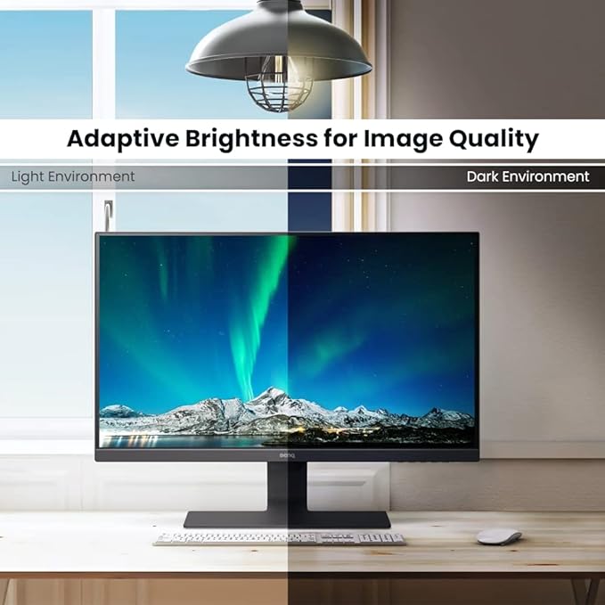 BenQ GW2480 Computer Monitor 24 FHD 1920x1080p | IPS | Eye-Care Tech | Low Blue Light | Anti-Glare | Adaptive Brightness | Tilt Screen | Built-in Speakers | DisplayPort | HDMI | VGABlack