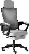 Ergonomic Gaming Chair Adjustable Height High Back Video Game Chair with Footrest and Lumbar Support for Adult Teen Home Bedroom Gaming Gray