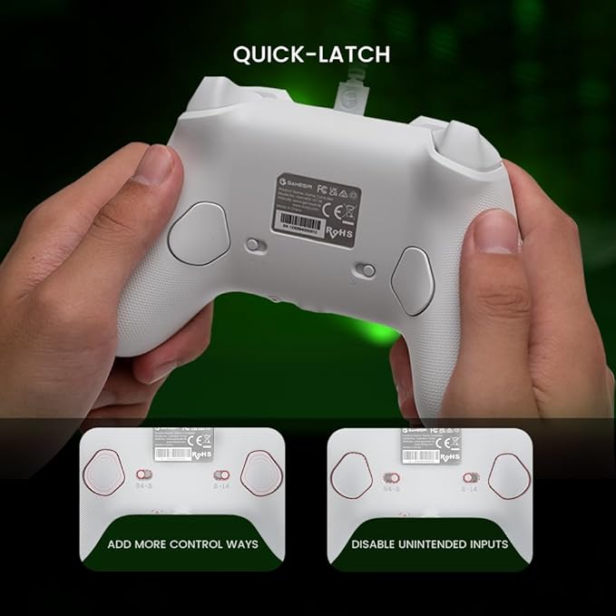 GameSir G7 SE Plud and Play Controller with Hall Effect Joysticks/Hall Trigger Anti-Drift Wired Gamepad for Xbox Series X|S Xbox One &amp Windows 10/11 3.5 mm Audio Jack - White