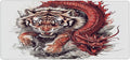 Large Mouse Mat Tiger Dragon Animal Computer Mousepad with Non-Slip Rubber Base Waterproof Mouse Pad Desktop Keyboard Pad for GamerHome School Laptop Office Accessories35.4x15.7 in