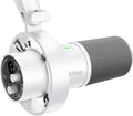 FIFINE Studio XLR Dynamic Microphone USB PC Podcast Microphone for Streaming Recording XLR/USB Vocal Mic with Tap-to-Mute Gain Knob Headphones Monitoring-Amplitank K688 White
