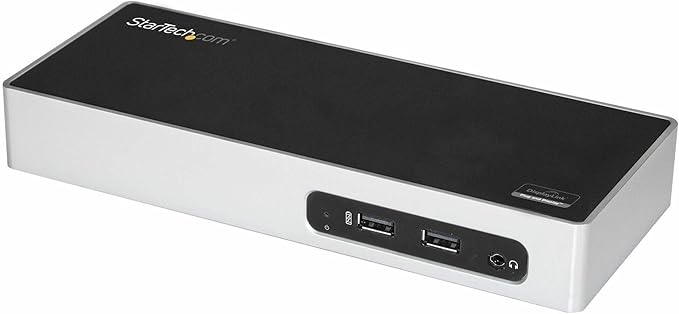 StarTech.com USB 3.0 Docking Station - Dual Monitor Laptop Docking Station with HDMI &amp DVI/VGA Video - 6-port USB 3.1 Gen 1 5Gbps Hub GbE Audio - Universal Type-A Dock - Windows &amp Mac (DK30A