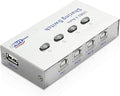 XMSJSIY USB 2.0 Sharing Switch Selector 4 in 1 Out Printer Sharer Switcher 4 PC to 1 Splitter Hub for PCPrinterScannerKeyboard PlotterCard Reader -1 PCS