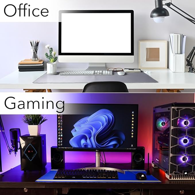 University of Alaska Fairbanks Primary Logo Stripes Large Gaming Mouse Pad Desk Mat with Stitched Edges Non-Slip Base for Gamer Home and Office 31.5 x 15.7