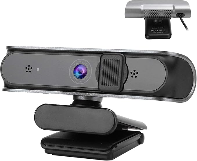 5MP 1080P Webcam with 80° Wide Angle Lens CMOS Sensor and Auto Low Light Correction for Online Teaching Business Meetings and Live Streaming on Multiple Platforms