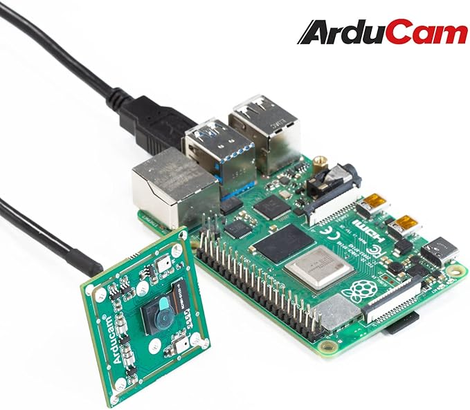Arducam 8MP 1080P USB Camera Module for Raspberry Pi 1/4” CMOS IMX219 Mini UVC USB2.0 Webcam Board with 1.64ft/0.5m USB Cable for Windows Linux Android and Mac OS