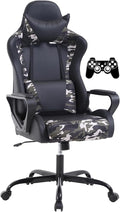 Gaming Chair High-Back Office Chair Ergonomic Video Game Chairs Height Adjustable Reclining Computer Chair with Lumbar Support Armrest Headrest Swivel Chair Game Chair for Adult Teen - Camo