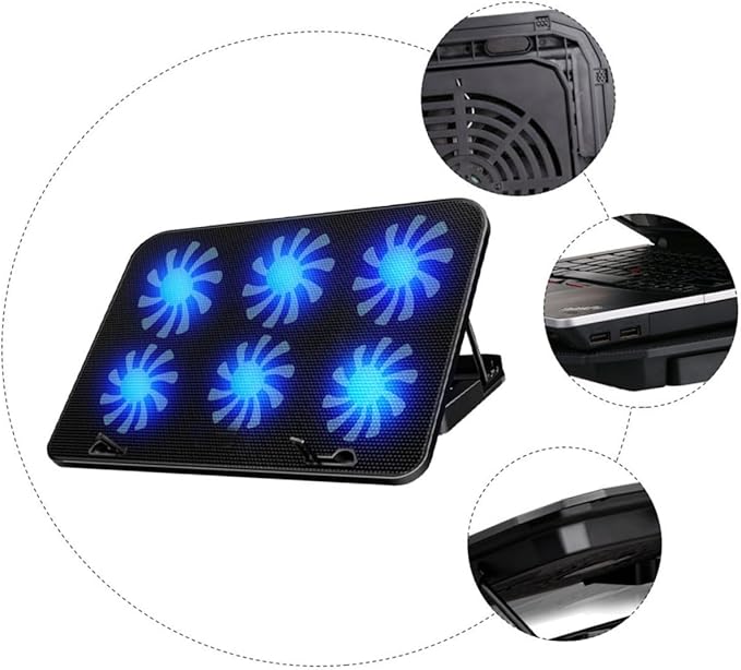 ARTIBETTER Laptop Cooling Stand with Fans Slip Design for Stable Use Compatible with Various Laptop Models for Gaming and Work Efficient Fan for