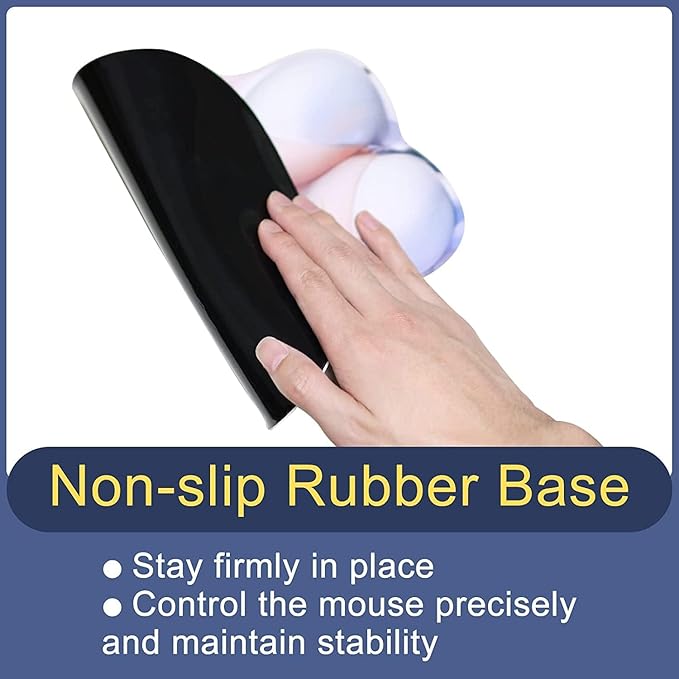 Nsipan Custom Mouse Pad with Wrist Rest Personalized Wrist Support Memory Foam Mat Mouse Mat with Photo Text Slip-Resistance Silicone