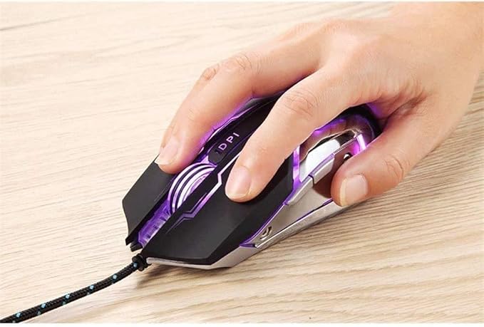 LED Backlit Mechanical Feel Business Office Keyboar Backlit Gaming Mouse Gaming Keyboard and Mouse Set for Windows &amp Mac PC Gamers (Color : Black)