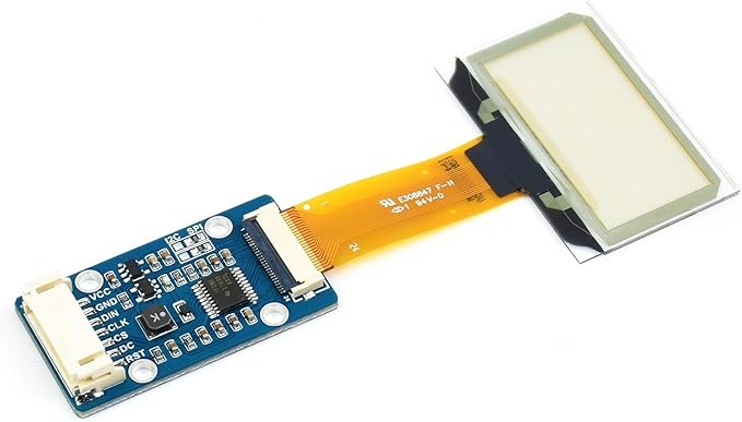waveshare for Raspberry Pi/Arduino/STM32 1.51 Transparent OLED Screen with Expansion Board 128x64 Pixels Light Blue Color Display3.3V / 5V Voltage Embedded Chip SPI/I2C Interfaces