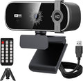 Webcam 4K Streaming Webcam with Remote Compatible with Sensor Noise-Canceling Dual Mics Computer Camera Auto-Focus Low Light Correction Ideal for Streaming OBS PCLaptopDesktop