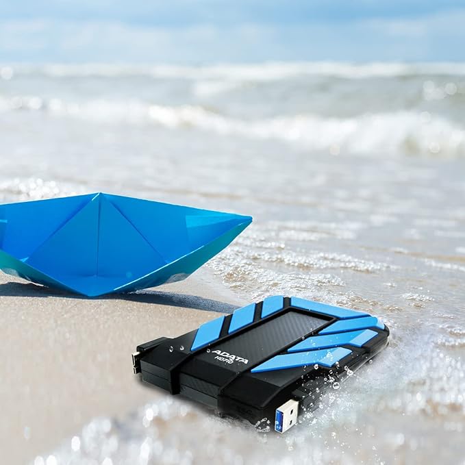 ADATA HD710 Pro - 2 TB External Hard Drive - Shockproof Waterproof &amp Dustproof - Durable Storage - For Gamers Students &amp Professionals - Mac PC &amp Linux Compatible - Blue - AHD710P-2TU31