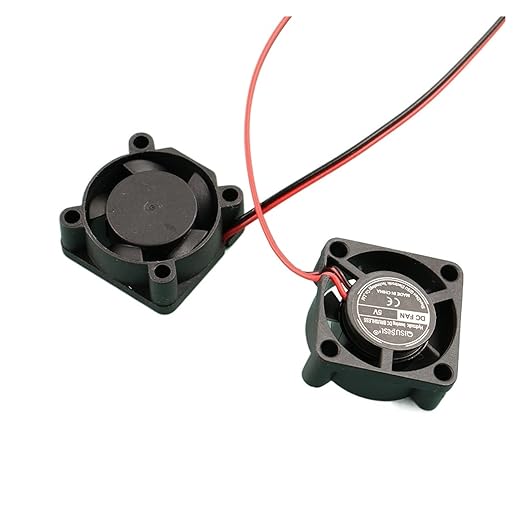 10 PCS 25x25mm 25 * 50mm Radiator and 5V 12V Cooling Fan Combination Aluminum Radiator Small Cooler(Color:50x25mm Radiator)