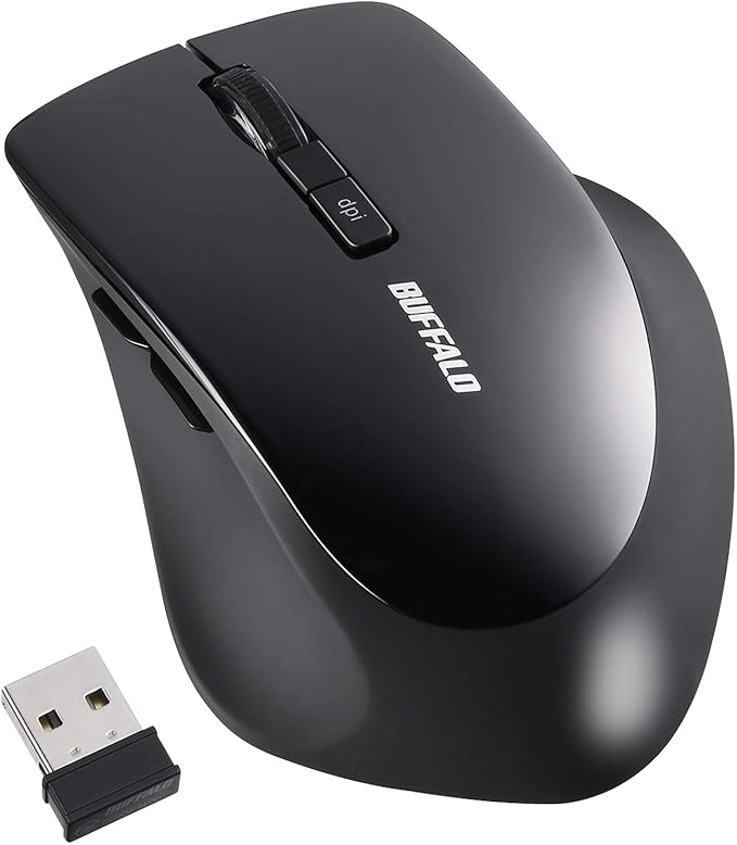 Buffalo Wireless Mouse 5 Button BlueLED Dpi Switching corresponding Black BSMBW325BK