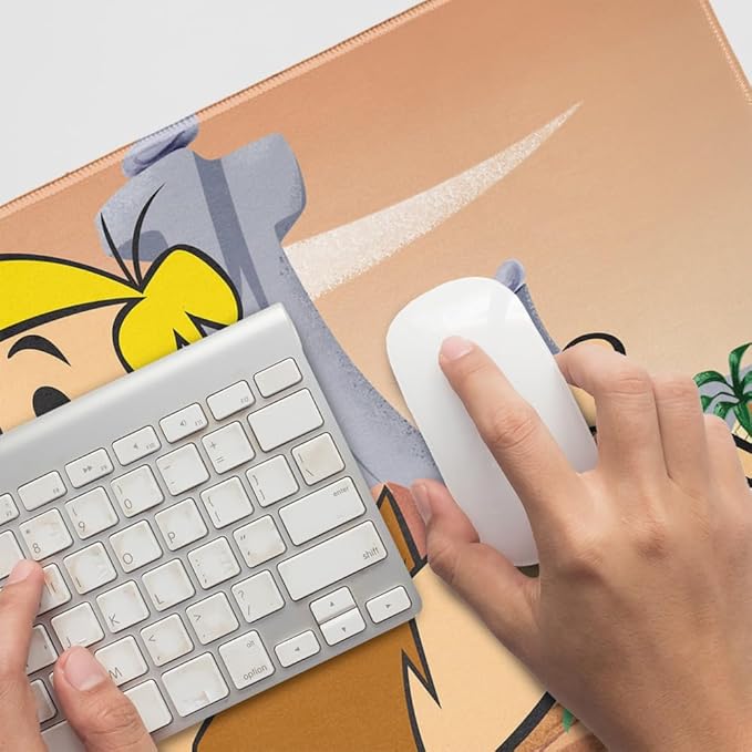 The Flintstones Barney Character Large Gaming Mouse Pad Desk Mat with Stitched Edges Non-Slip Base for Gamer Home and Office 31.5 x 15.7