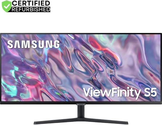 Samsung LS34C502GANXZA 34 inch ViewFinity S50GC Series 1440p HDR Ultrawide Monitor (Renewed) Bundle with 2 YR CPS Enhanced Protection Pack