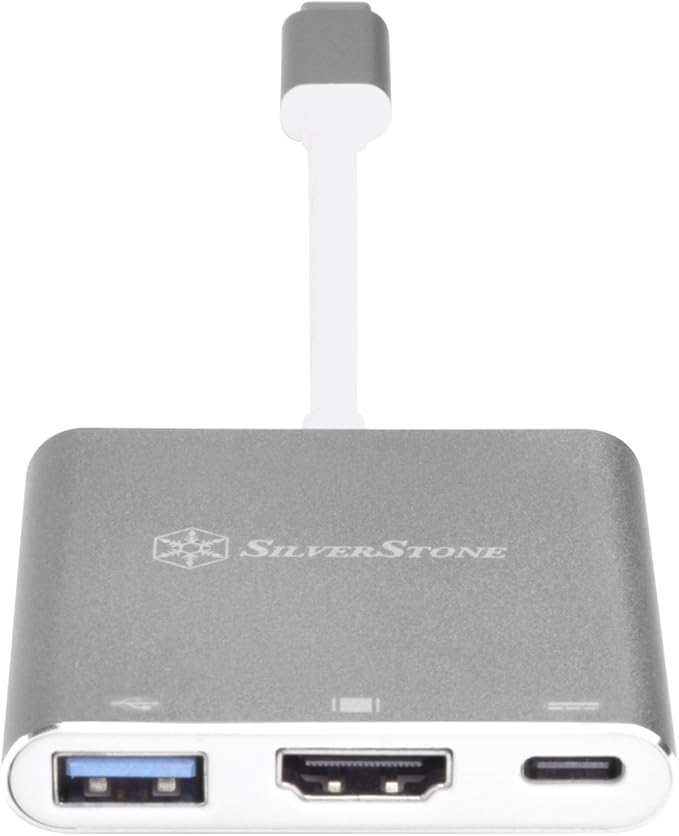 SilverStone Technology USB Type-C Multi-Purpose Hub Charcoal Gray (EP08C)