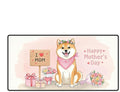 Happy Mother's Day Shiba Inu Love Dog Mom Heart Flower Desk Mat Full Keyboard Mouse Pad Shibas Dog Lovers Gifts Idea Large Mousepad 12004
