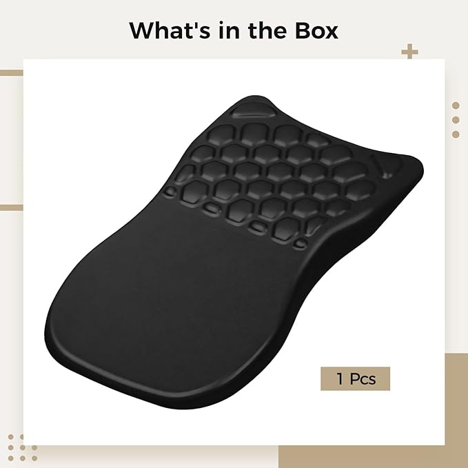 Comfortable Mouse Pad with Wrist Rest Memory Foam Cushioning Massage Support Anti-Slip Grip 7.9 X 11.8 X 1 in Black