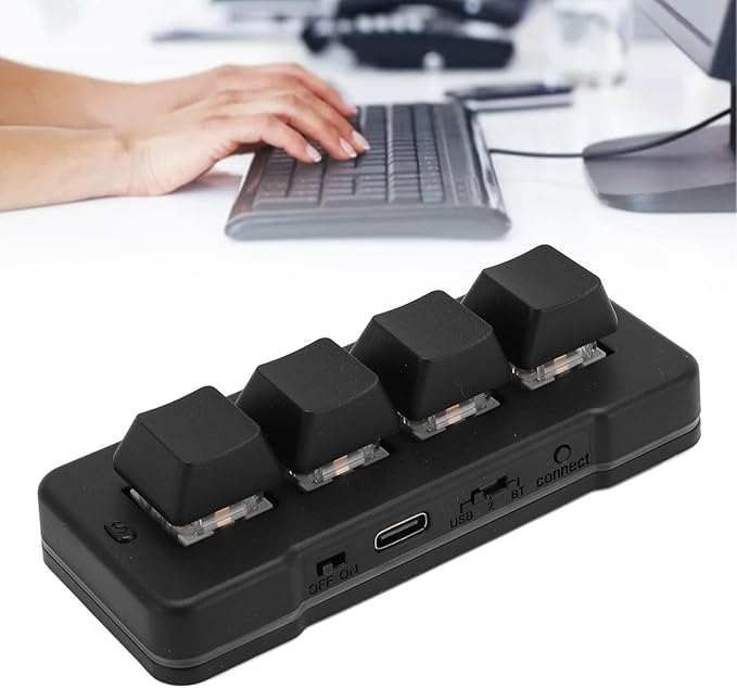 USB Macro Mechanical Gaming Keyboard Dual Mode Wired RGB Backlit Keyboard Compact Layout with Blue Switch and Multifunctional S Key for Computer Tablet Phone