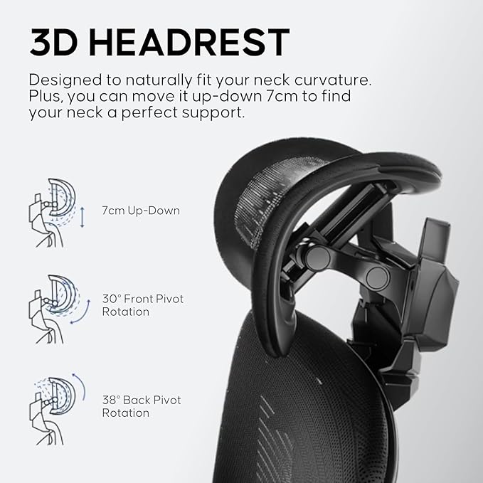 Anda Seat X-Air Ergonomic Gaming Chair - Breathable All-Mesh Office Chair with 4D Adjustable Armrests Lumbar Support &amp Headrest - 265 lbs Max Space Black