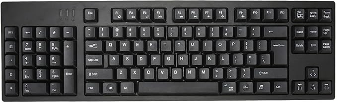 Acogedor USB Wired Left Handed Keyboard with 2 USB Hub 109 Keys Ergonomic Keyboard with Left Hand Number Pad for Home Office