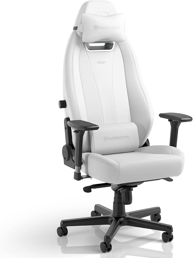 noblechairs Legend Ergonomic Gaming Chair Office Chair with Lumbar Support PU Leather White Edition