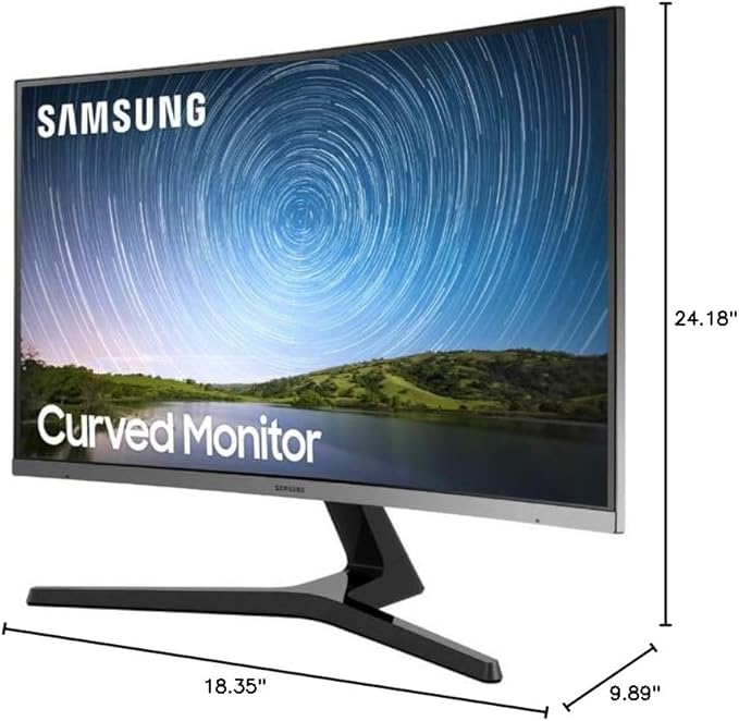 SAMSUNG 27-Inch CR50 Frameless Curved Gaming Monitor (LC27R500FHNXZA) – 60Hz Refresh Computer Monitor 1920 x 1080p Resolution 4ms Response FreeSync HDMIBlack