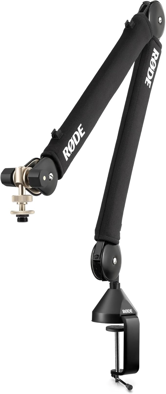 Rode PodMic Cardioid Dynamic Broadcast Microphone (White Pair) with 2X PSA1+ Broadcast Microphone Boom Arms 2X Cans50 Professional Studio Headphones and 2X XLR Cables