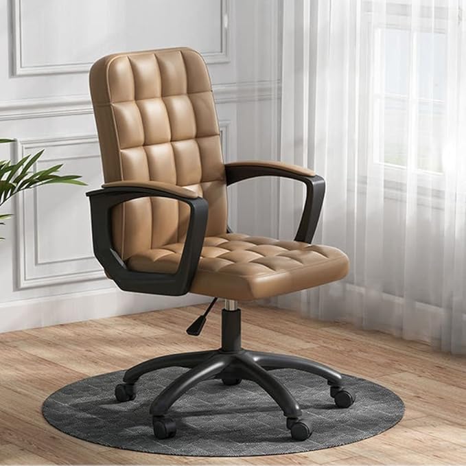 Office Chair Gaming Chair Computer Chair Computer Chair Home Furniture Gaming Chair Office Footrest Modern Simplicity Relaxing Office Chairs PU Fabric Computer Armchair (Color : Rosso)